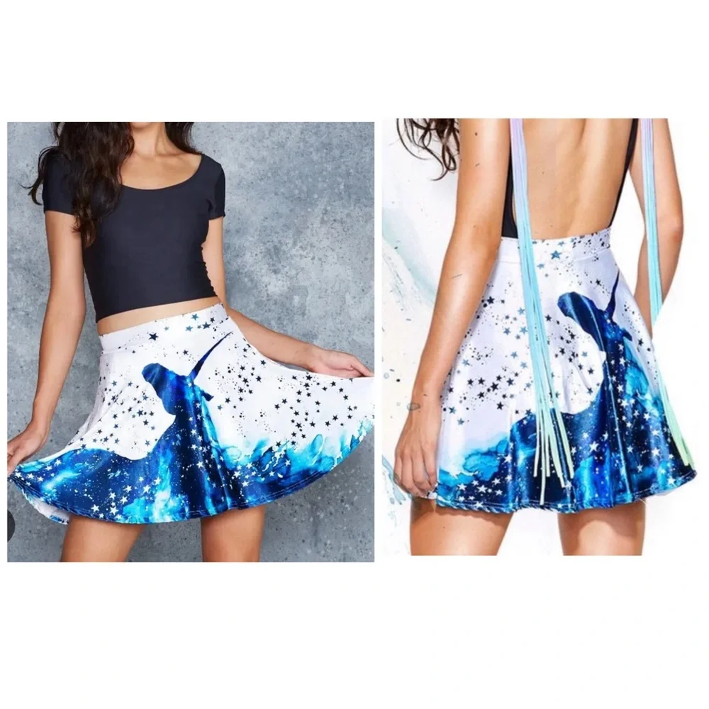BlackMilk x Lora Zombie Cosmic Unicorn Velvet Skirt, M - Picture 1 of 7